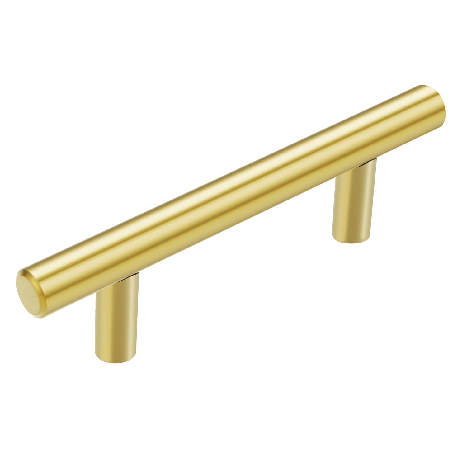Colester Direct Gold Round T Bar Pull Handle Cabinet Door Kitchen Drawer Hardware Various Sizes (10, 7.5" Length (5" Hole Center))