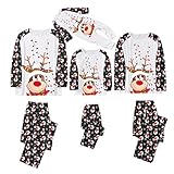 Weihnachtspyjama Familie Set, Winter Warm Hoodie Weihnachten Schlafanzug Damen Herren Kinder, Ugly Christmas Pyjama Hausanzug Nachthemd Weihnachts Kostüm Weihnachtspulli Weihnachtskleidung