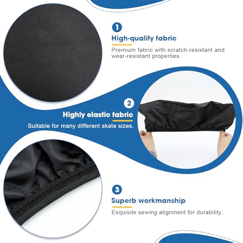 VAIAV Kufenschoner Schlittschuhe Verstellbarer Schlittschuhschoner Kufenschoner Eiskunstlauf Kufenschutz Schlittschuhe Eiskunstlauf Kufenschoner Schlittschuhschutz Kufenstrumpf für Eishockey(2 Paar)