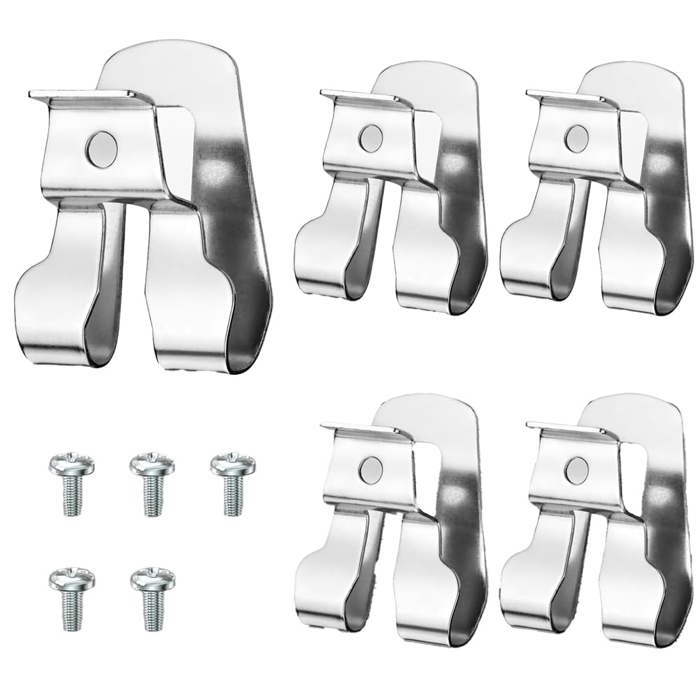 Littimoon Belt Clip, 20Pcs Drill Clip for Tool Belt 633586002 636181001 Replacement Part with Screws, Stainless Steel Driver Hook