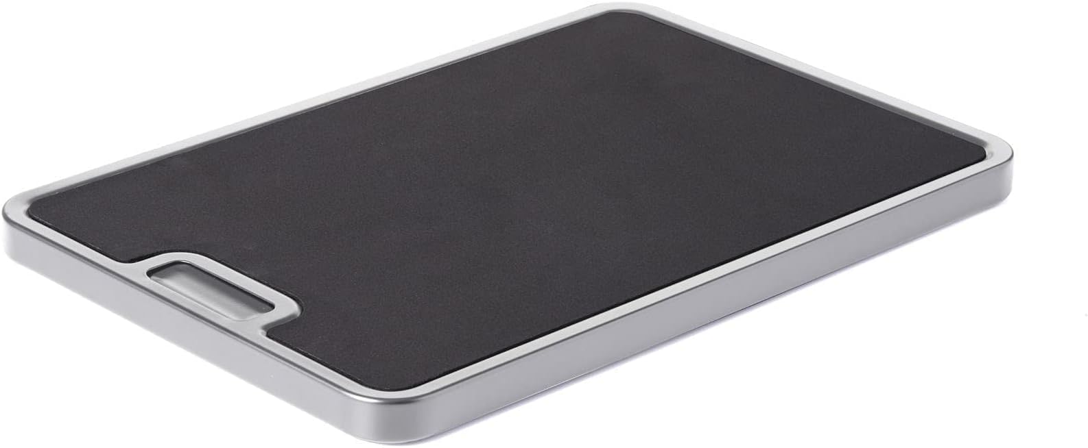 Nifty Solutions Medium Appliance Rolling Tray - Silver, Home Kitchen Counter Organizer, Integrated Rolling System, Non-Slip Pad Top for Coffee Maker, Stand Mixer, Blender, Toaster
