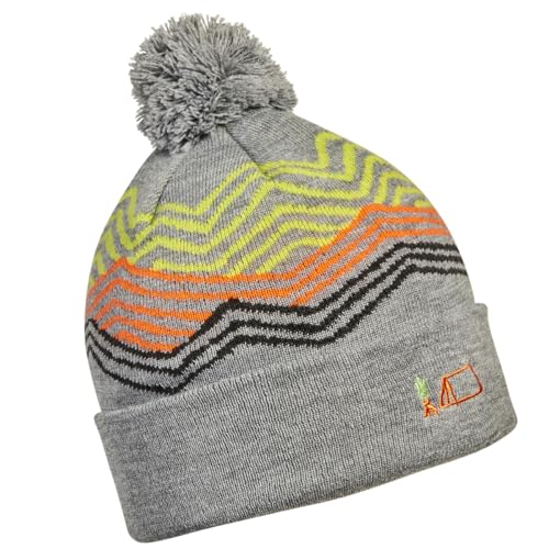Turtle Fur Youth Boys Adventurer Pom Beanie, Gray