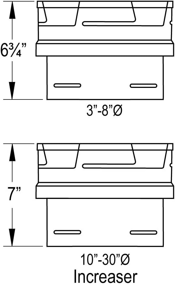DuraVent 4'' Diameter Type B Gas Vent 4 to 6 Inch Increaser