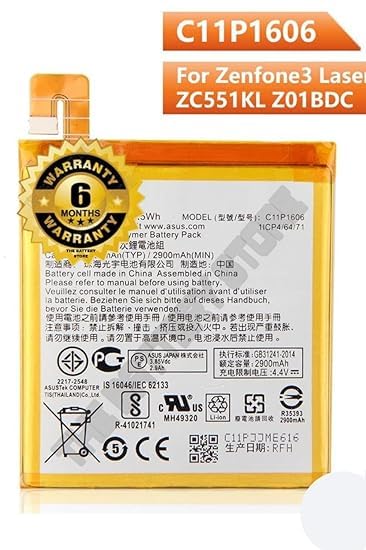 Image of THE BATTERY STORE Original C11P1606 Battery for Asus Zenfone 3 Laser 5.5 inch ZC551KL Z01BD Battery with 6 Month Warranty***** (P1)
