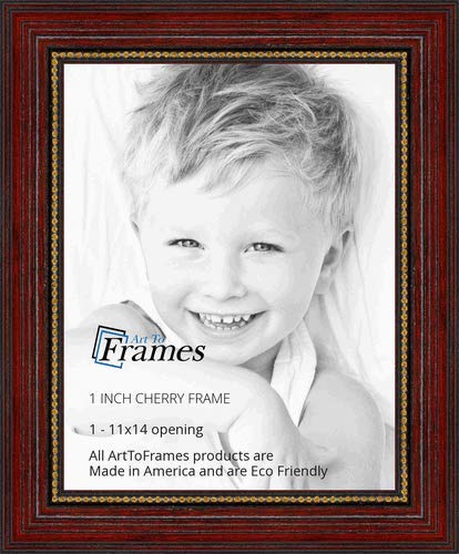 ArtToFrames WOM80801-CHY-11x14 Barnwood Wood Picture Frame, 11 x 14, Cherry