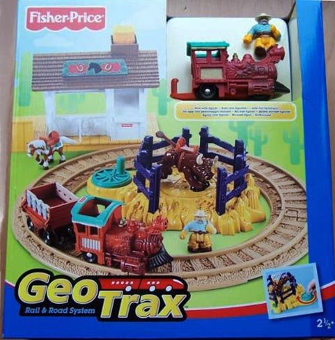 Mattel – l3136 – Fahrzeug – GeoTrax – Mini Schaltungen GeoTrax – Circuit Bahnhof Ranch