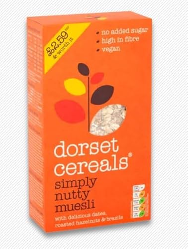 20 x Cereals Simply Nutty Muesli With Vanilla Pears 410g With a Lighter Crunch Healthy Breakfast Cereal | Vegan | High Fibre | Delicious Tasty And Twisty