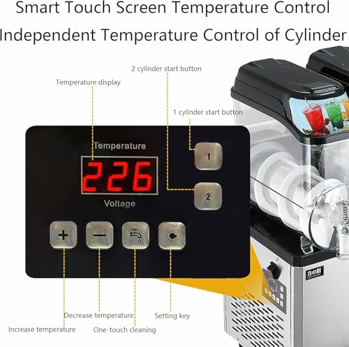 Slushy-Maschine, 12Lx2-Tank-Slushie-Maschine für Zuhause, 800-W-kommerzielle Slushy-Maschine für automatische Reinigung, für Supermärkte, Cafés und Restaurants zu Hause – Bild 6