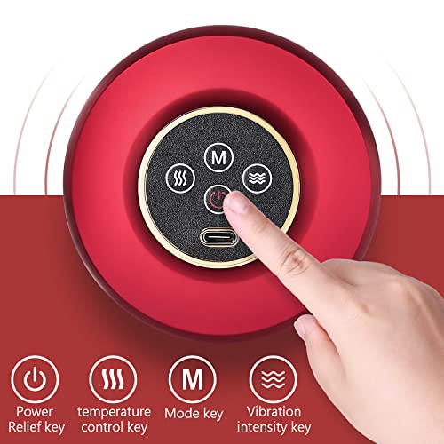 Cenoz Cupping Therapy Set, Electric Smart Cupping Therapy Massager, Cellulite Massager Remover, Guasha Tool With Red Light Therapy, 2 Suction Cups For Body (Red) #TOP2