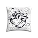 Funda De Cojín 45x45 cm, Corazón anatómico Entre Galaxias Funda De Cojín Hogar Decorativo Almohada Cuadrada para Sofá Dormitorio Sala Cama Hogar Interior, Exterior