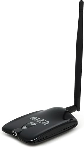 Miniatura 2 de Alfa AWUS036NHA BGN Adaptador USBinalámbrico 80211n150Mbps24GHz5dBi AntenaLargo AlcanceAtheros ChipsetCompatible con Windows XPVista 64-bit128-bit