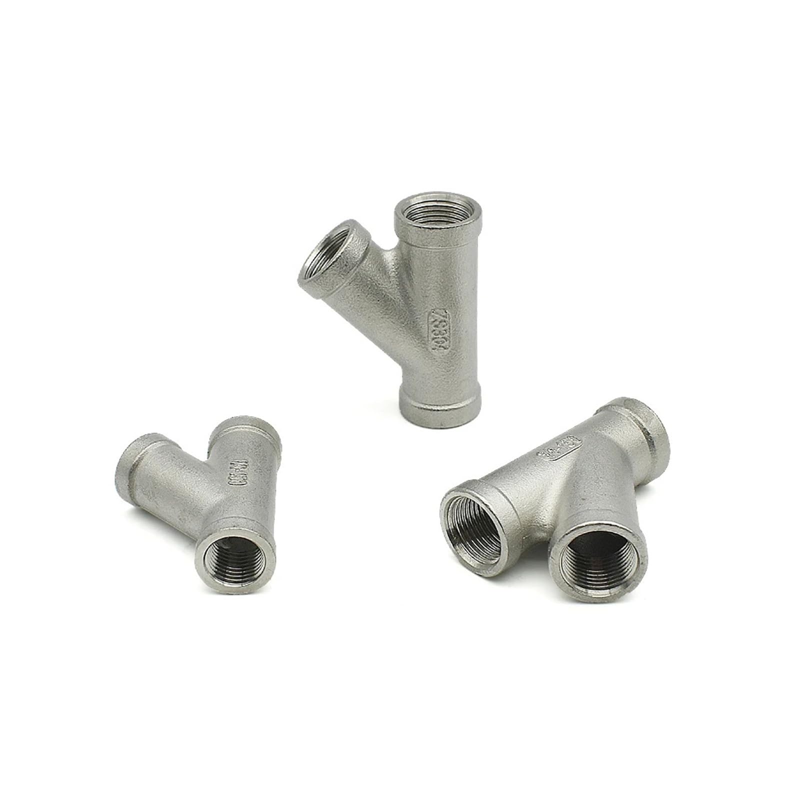 1/4 "3/8" 1/2 "3/4" 1 "1-1/4" 2 "BSP 304 kolano ze stali nierdzewnej 3way 4way gwintowany adapter doczołowy łączniki rurowe(Y Male Tee,1-1/4")