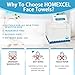 HOMEXCEL Face Towels, 200 Count (4 Box) Disposable Face Towelettes, Biodegradable Makeup Remover Dry Wipes, Super Soft Clean Facial Towels Wash Cloth for Sensitive Skin