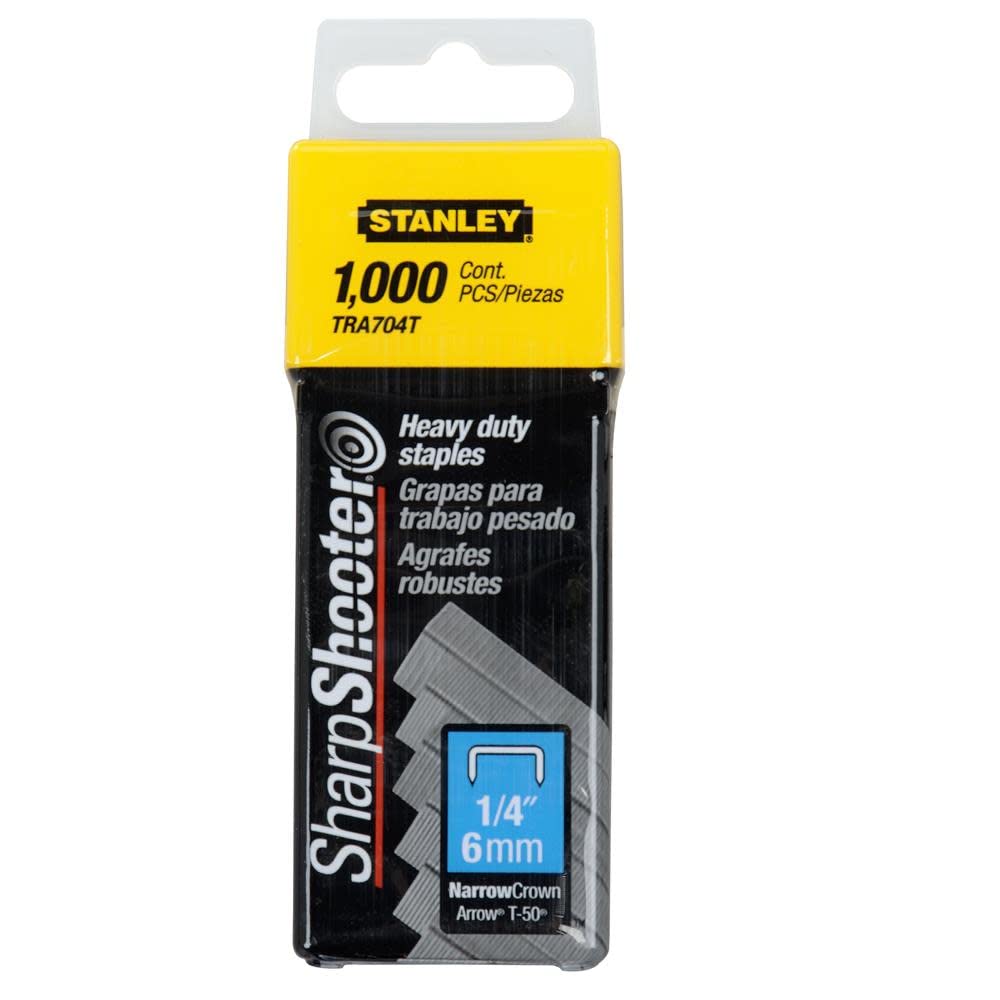 Stanley TRA704T 1/4-Inch Heavy Duty Staples, Pack of 1000