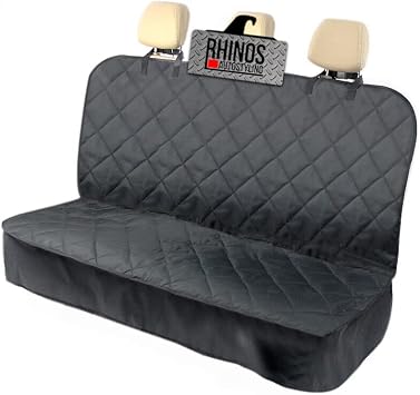 rhinos autostyling COMPATIBLE WITH FORD FIESTA ST LINE 2018 2019 2020 - Heavy Duty Premium Quilted Dog Cat Pet Hammock Rear Seat Cover