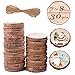 Rodajas Madera 7-8 cm, Zoneyan Rodajas De Madera Círculos Natural, 30 PCS...
