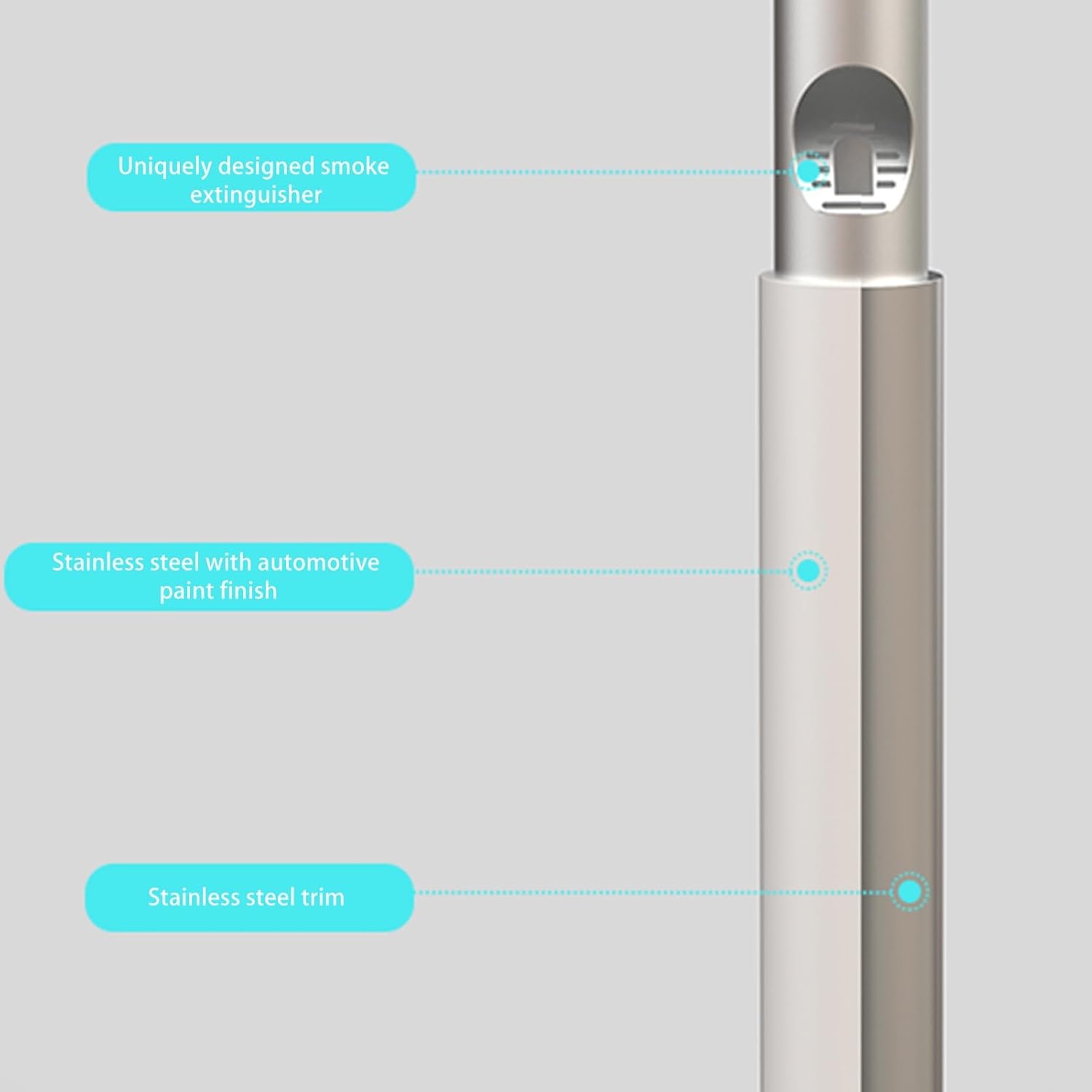 Standing Ashtray, Stainless Steel Cigarette Bin, Smoking Cigarette Butt Receptacles, Outdoor Ashtray with Inner Bucket, for Patios Gardens Hotels Pubs(Black)