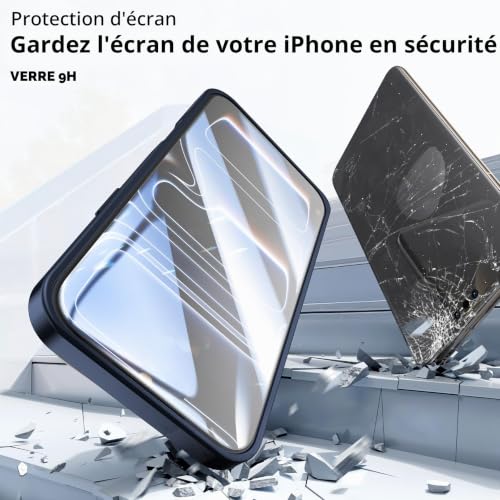 Protection objectif iPhone 17 Pro cadre métal fin avec verre HD - 4