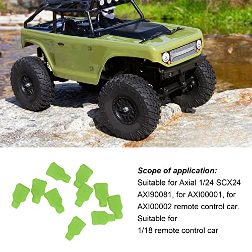 RiToEasysports 10Pcs RC Body Clips Compact 3mm RC Body Clips with Fixing Mount for 1/18 RC Car 1/24 SCX24 RC Car (green) Model Car Accessories Model Toy - Image 3