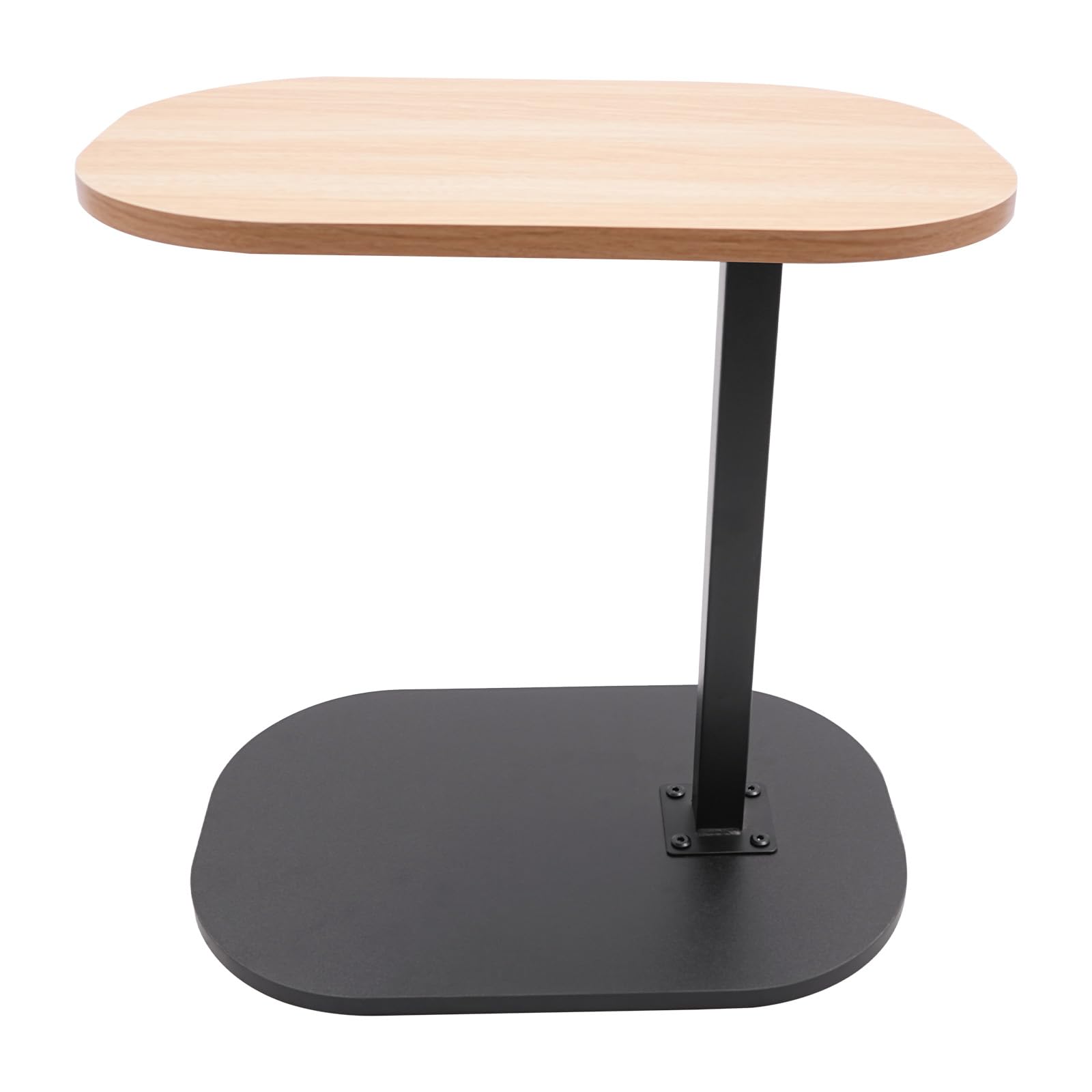 Mesa auxiliar en forma de C, pequeña mesa de café, sofá, mesa auxiliar para salón, dormitorio, tamaño de la placa superior 45 x 30 cm (madera, altura ajustable)