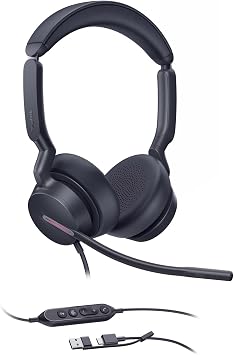 Yealink UH46 Wired USB Headset,3 Noise-Canceling Mics,USB-C/A,BusyLight