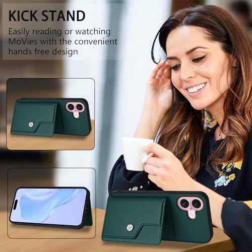 Coque iPhone 16 protégeant des vols RFID et bris d'écran grâce au verre trempé mince