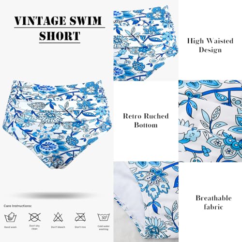 Image of Amy Babe Women's High Waisted Bikini Sets Push Up Twist Front Spaghetti Straps Ruched Two Piece Swimsuit Bathing Suit