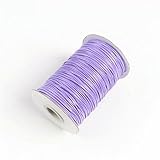 Cordón Encerado de 20 Metros (0,5-0,8 mm) para Hacer Collares, Negro, de algodón Coreano, para joyería, Abalorios, 7 Unidades de 0,8 mm