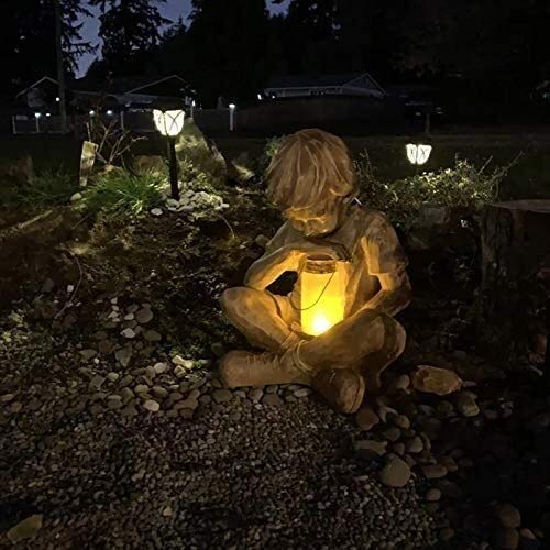 JJJ Ornamenti da Giardino Statue Creative Statue Solar Prato for Park Park Courtyard Luci LED Decorazione del Giardino (2 PCS)