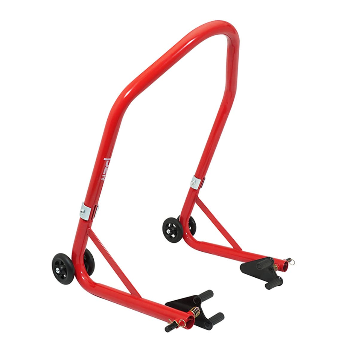 leve-bequille stand moto p2r avant universel acier rouge