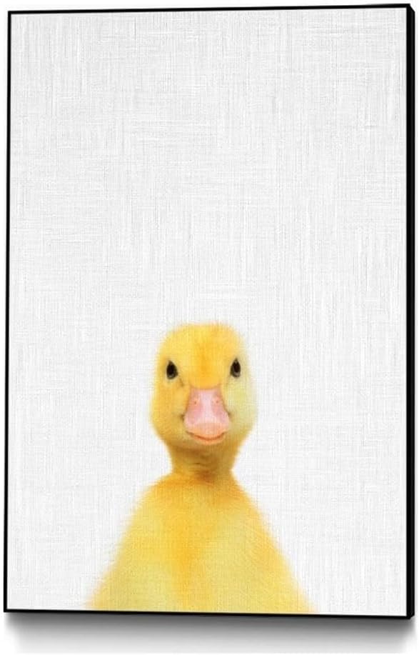 Pemberly Row Contemporary Canvas Print, 24x36 in, Multi-Color Duck Artwork, Artist-Grade Cotton, Stretched on Wooden Bars, Eco-Friendly Fade-Resistant Ink, Framed Wall Art for Home or Office Decor