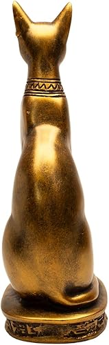 Miniatura 9 de DISCOVERIES EGYPTIAN IMPORTS Estatua de la diosa del gato Bastet, color blanco, 5.5 pulgadas de alto, fabricada en Egipto..