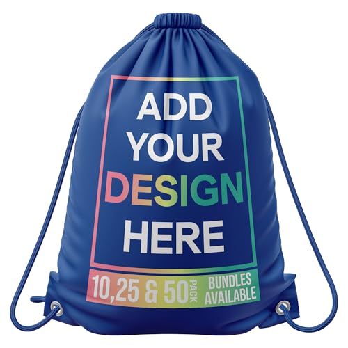 Custom Drawstring Bag, Add any Logo or Text, Design Your Own Customized Gym Sack, Perfect for Swimming, Gym, Dance, School, Promotional2