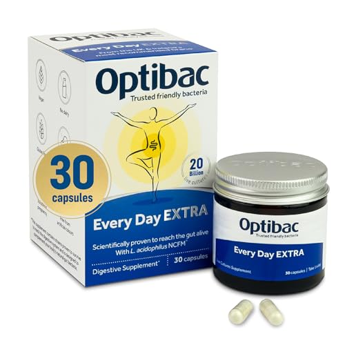 OptiBac Para Cada Día EXTRA Fuerza | Suplemento Natural de 20 Mil Millones de Bacterias Buenas |...