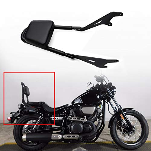 MotorFansClub Sissy Bar Backrest Fit For Compatible With Yamaha Star Bolt XV950 Bolt XVS950 2014 2015 2016 2017 Rear Passenger Back Seat Cushion Sissy Bar Backrest