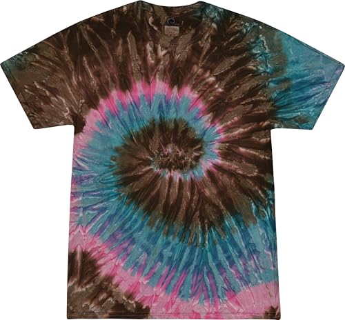 Colortone 100% Cotton Tie Dye T-Shirt for Women and Men, X-Large, Tour Bus