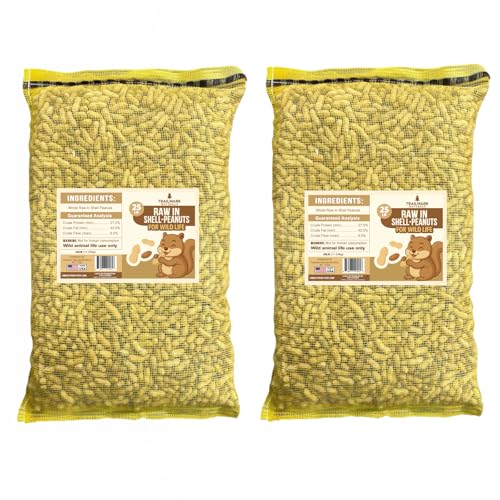 50 LB - Raw Peanuts For Squirrels, Raw In Shell Peanuts For Birds and Wildlife- Squirrel Food, Wild Bird Seed - Grown in The USA
