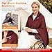 SSPATIOS Heated Blanket Battery Operated Cordless Portable Heated Shawl,61