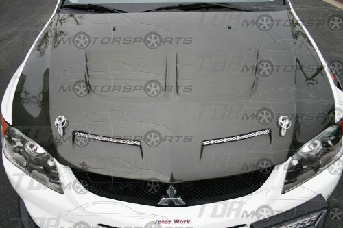 SEIBON 03-07 Lancer Evo 8/9 Carbon Fiber Hood TSII 05
