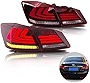 MOSTPLUS RED CLEAR LED Brake Tail Lights Compatible for 2013-2015 Honda Accord 4 Door Sedan Set of 2