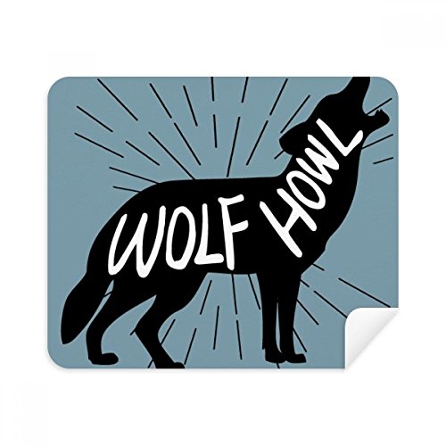 Chiffon de nettoyage loup noir pour téléphone et lunettes
