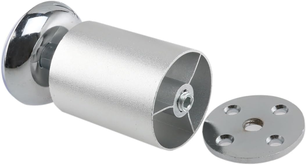 Housoutil Furniture Hardware 4pcs Legs Adjustable Round Stainless Furniture Silver Steel Feet Kitchen Carassosories