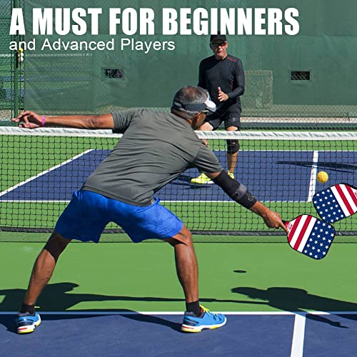 Wakefa Pickleball Paddles Set Of 2: Usapa Approved Pickleball Paddles With Carbon Fiber Face, Polypropylene Honeycomb And Comfort Grip, Lightweight Pickleball Rackets &4 Indoor Outdoor Balls & Bag #TOP6