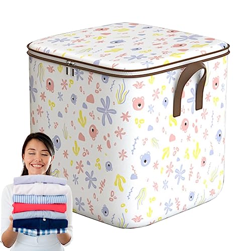 保管箱,洋服クローゼットオーガナイザー - ポータブル折りたたみ収納箱、羽毛布団、毛布、掛け布団、寝具用衣類棚バスケット箱 Avfora