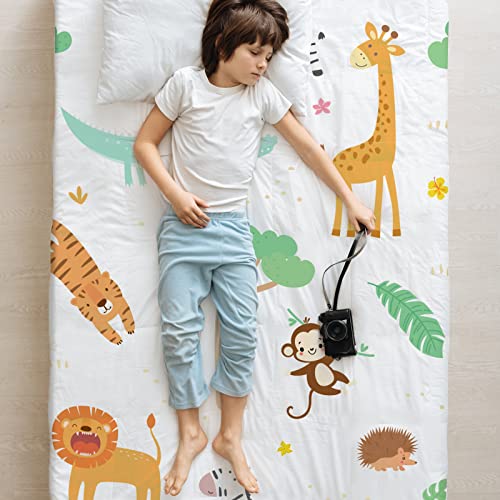 Image of Mixweer 4 Pcs Daycare Crib Fitted Sheets for Toddler and Preschool 24 x 48 x 4 Inches Nap Fitted Sheet for Boys Soft Breathable Nap Pad Cover Standard Daycare Cot Bed Fitted Sheet