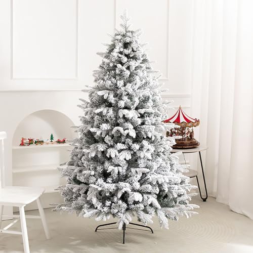 Árbol de Navidad de 6 pies artificial con base metálica estable que evita caídas