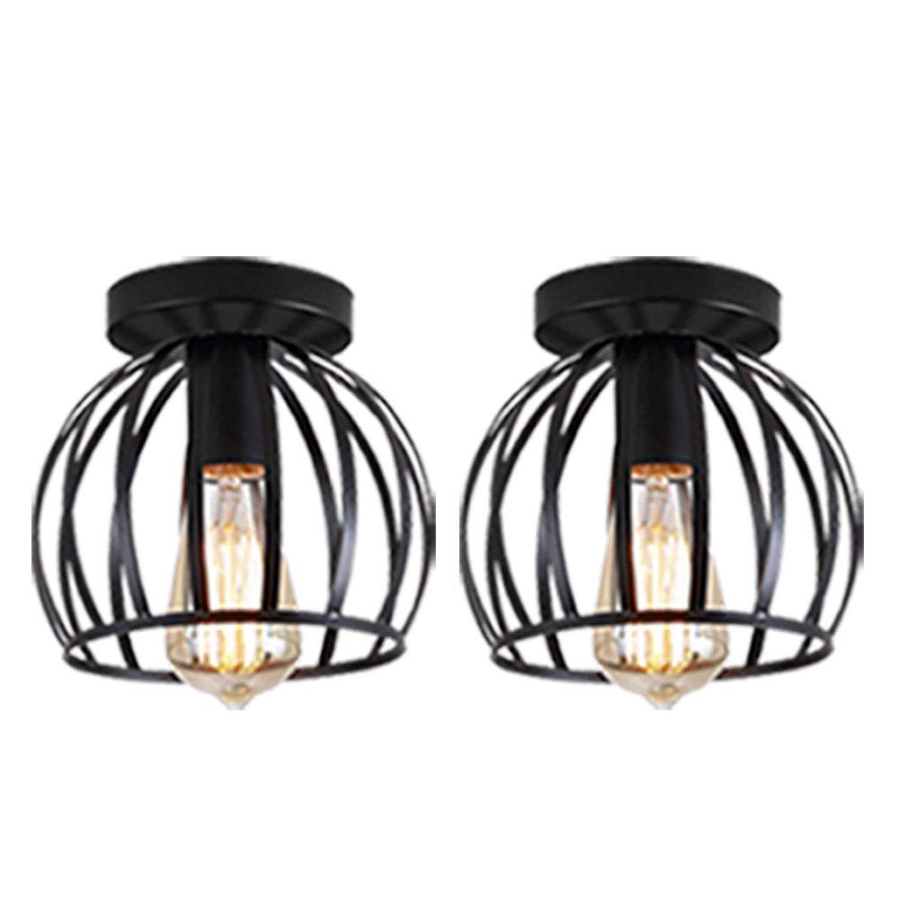 STOEX Vintage Plafonnier Style Industrielle Rétro Design Forme Cage Diamant Metal Luminaire Pour Salon Chambre Salle A Manger Sans Ampoule X3 91146133