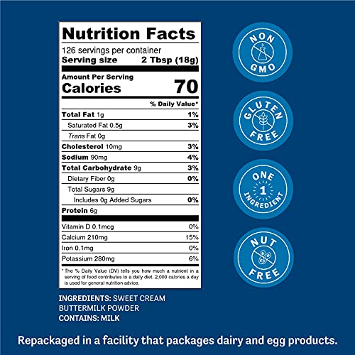 Judee’s Bulk Buttermilk Powder 40 Lb (5Lb Pack Of 8) - 100% Non-Gmo, Gluten-Free And Nut-Free - Perfect For Pancakes, Fried Chicken And Cornbread - Use In Baking Or Cooking - Make Liquid Buttermilk #TOP3