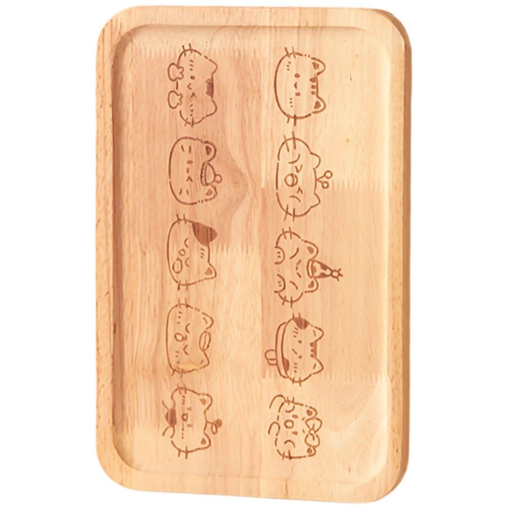 Wooden Coffee Tray, Multipurpose Serving Tray Food Dinner Breakfast Traywooden Serving Board Organization for Tea Coffee Snack