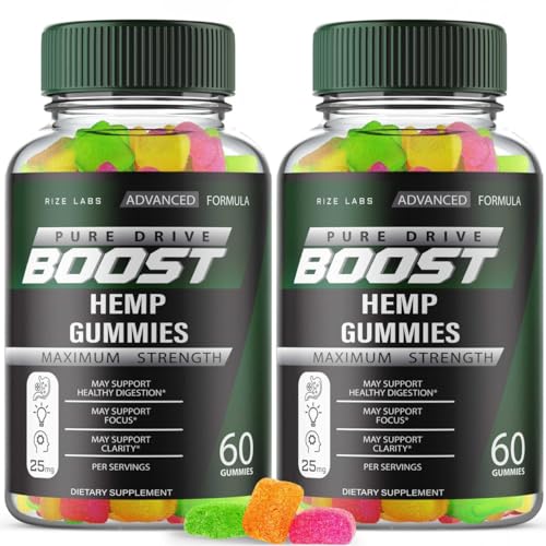 (2 Pack) Pure Drive Boost Gummies, Pure Drive Maximum Strength Formula, Pure Drive Boost for Overall Body Health, Pure Drive Boost Advanced Supplement Gummy, Pure Drive Gomitas Review (120 Capsules)